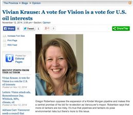 Convenient Conspiracy: How Vivian Krause Became the Poster Child for Canada’s Anti-Environment Crusade 